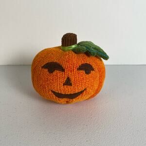 Starbucks Coffee Mini Halloween 4" Pumpkin Plush Jack-O-Lantern Fall FLAW!! 2007